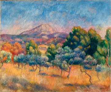 La Montagne Sainte-Victoire by Pierre Auguste Renoir. Free illustration for personal and commercial use.