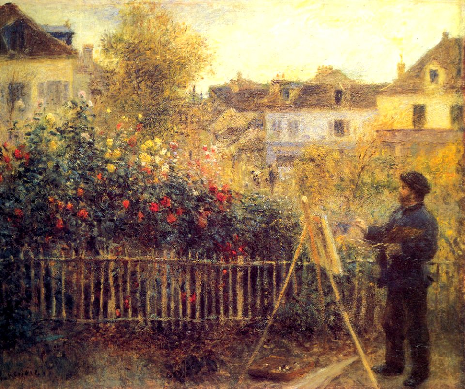 Pierre-Auguste Renoir - Claude Monet painting in his Garden at Argenteuil
