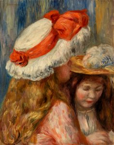Pierre-Auguste Renoir - Girls with Hats (Jeunes filles aux chapeaux) - BF130 - Barnes Foundation