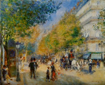 Pierre-Auguste Renoir - Les Grands Boulevards. Free illustration for personal and commercial use.