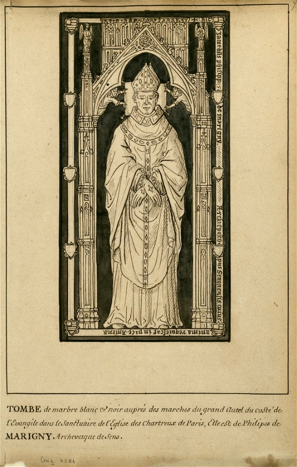 Pierre tombale de Philippe de Marigny (original)