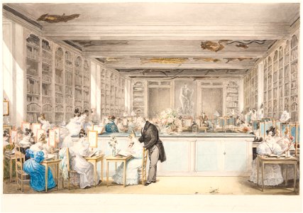 Pierre-Joseph Redoute's school of botanical drawing in the Salle Buffon in the Jardin des Plantes 2