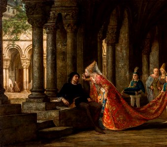 Pierre-Charles Comte - Alain Chartier et Marguerite d'Écosse (detail)
