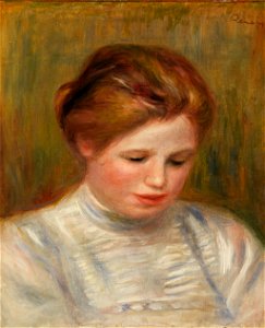 Pierre-Auguste Renoir - Head (Tête), also called Etude de brodeuse - BF553 - Barnes Foundation