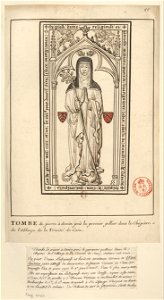 Pierre tombale de Marie de Varignières (original)