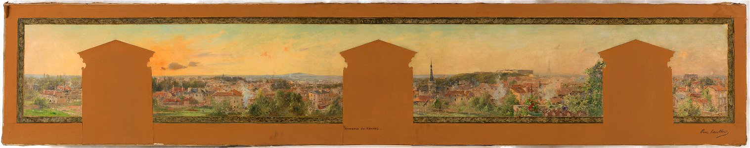 Pierre Vauthier - Esquisse pour la salle des fêtes de la mairie de Vanves , Panorama de Vanves - PPP4289 - Musée des Beaux-Arts de la ville de Paris