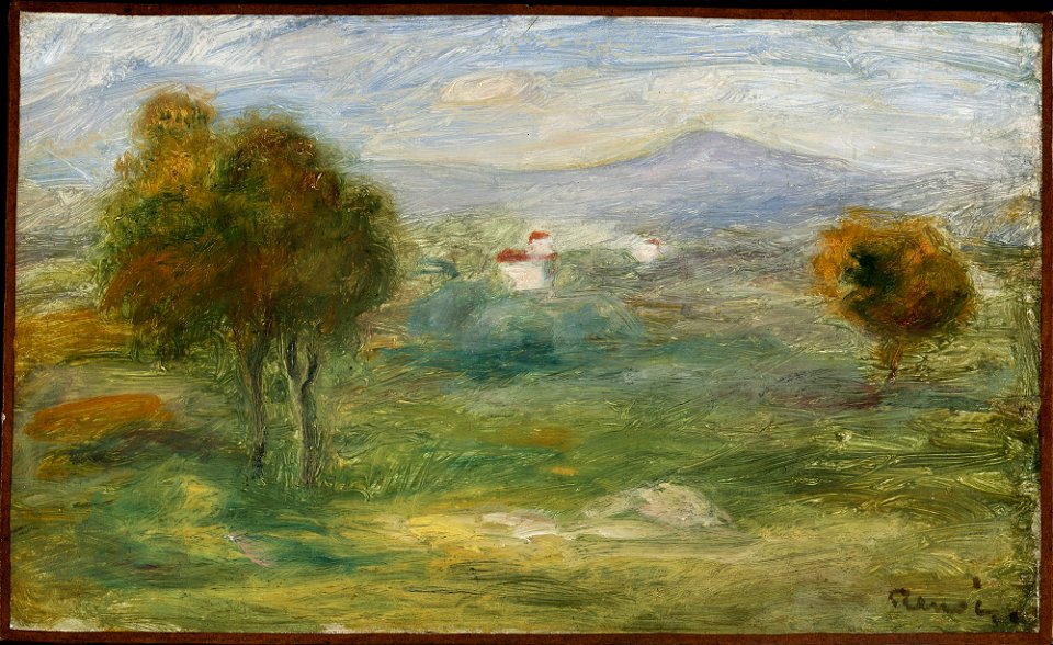 Pierre-Auguste Renoir - Landscape with houses in Cagnes-sur-Mer - M.Ob.999 MNW - National Museum in Warsaw