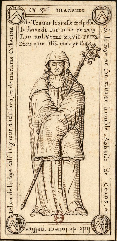 Pierre tombale de Jeanne de La Faye (cropped)