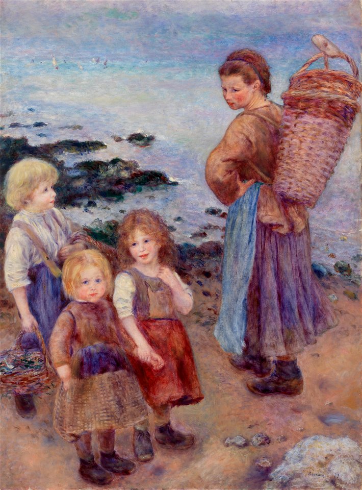 Pierre-Auguste Renoir - Mussel-Fishers at Berneval (Pêcheuses de moules à Berneval, côte normand) - BF989 - Barnes Foundation