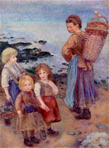Pierre-Auguste Renoir - Mussel-Fishers at Berneval (Pêcheuses de moules à Berneval, côte normand) - BF989 - Barnes Foundation
