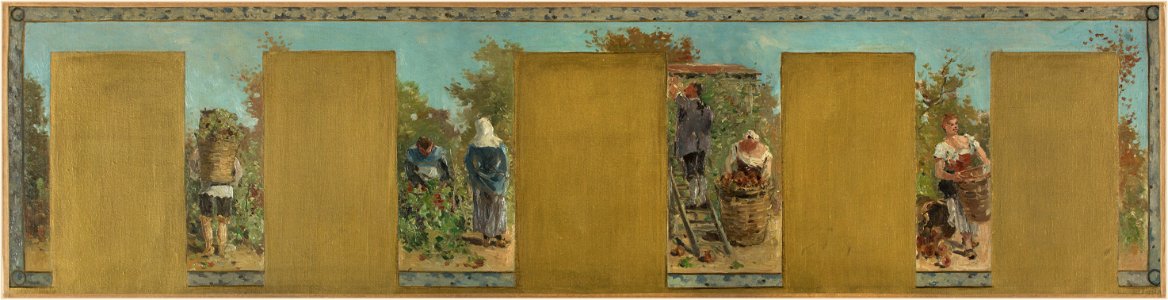 Pierre Vauthier - Esquisse pour la mairie de Bagnolet , Automne. Les cultures de Bagnolet. - PPP4287 - Musée des Beaux-Arts de la ville de Paris