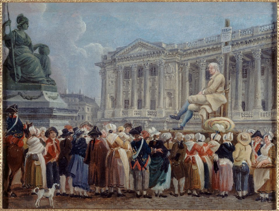 Pierre-Antoine Demachy - Exposition de Perrin sur la place de la Révolution, le 29 vendémiaire, an II - P2674 - Musée Carnavalet