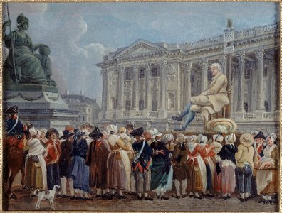 Pierre-Antoine Demachy - Exposition de Perrin sur la place de la Révolution, le 29 vendémiaire, an II - P2674 - Musée Carnavalet