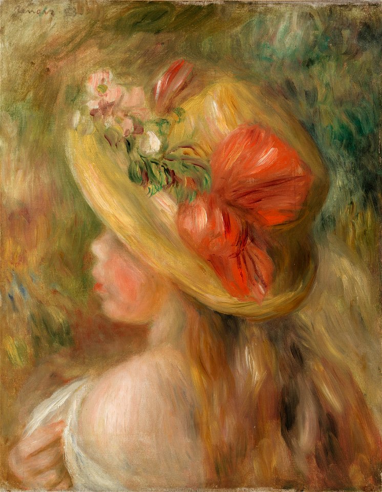 Pierre-Auguste Renoir - Young Girl with Hat (Jeune fille au chapeau) - BF299 - Barnes Foundation