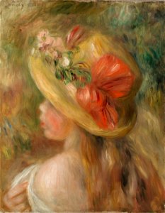 Pierre-Auguste Renoir - Young Girl with Hat (Jeune fille au chapeau) - BF299 - Barnes Foundation