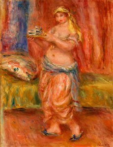 Pierre-Auguste Renoir - Odalisque with Tea Set (Odalisque à la théière) - BF1136 - Barnes Foundation. Free illustration for personal and commercial use.