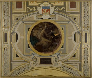 Pierre Victor Galland - Esquisse pour la voûte de la galerie des Métiers de l'Hôtel de Ville , Industrie - PPP4439 - Musée des Beaux-Arts de la ville de Paris