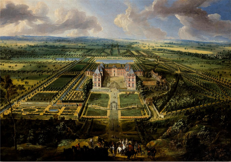 Pierre-Denis Martin - Vue du château de Pontchartrain depuis l'arrivée