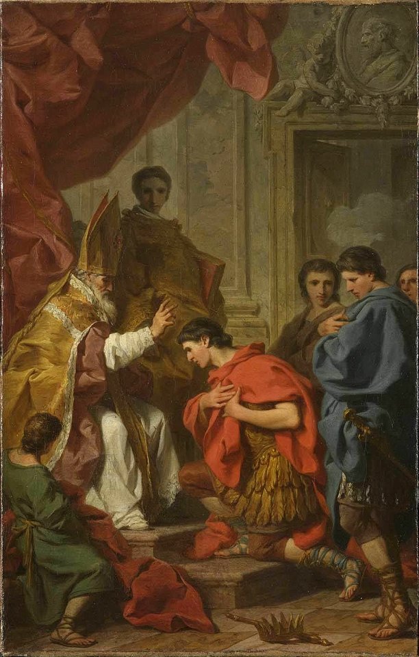 Pierre Subleyras - Kaiser Theodosius vor dem hl. Ambrosius - 1208 - Bavarian State Painting Collections