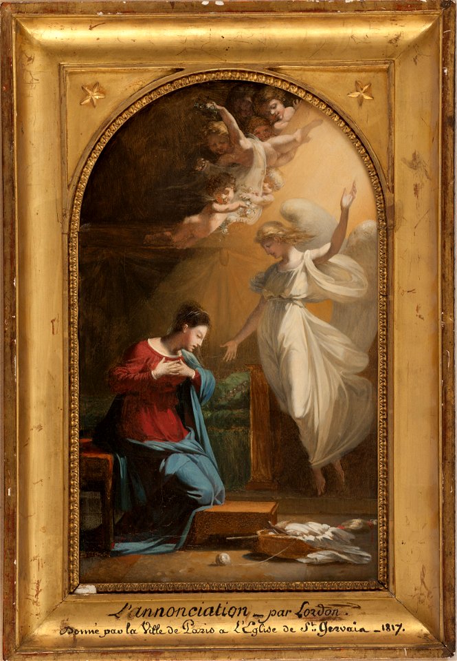 Pierre-Jérôme Lordon - Esquisse pour l'église Saint-Gervais , L'Annonciation - PPP4732 - Musée des Beaux-Arts de la ville de Paris