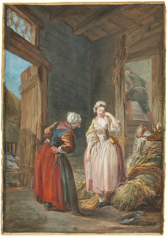 Pierre-Antoine Baudouin (French, 1723-) - The Surprised Lovers - 1978.1028 - Cleveland Museum of Art