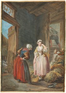 Pierre-Antoine Baudouin (French, 1723-) - The Surprised Lovers - 1978.1028 - Cleveland Museum of Art