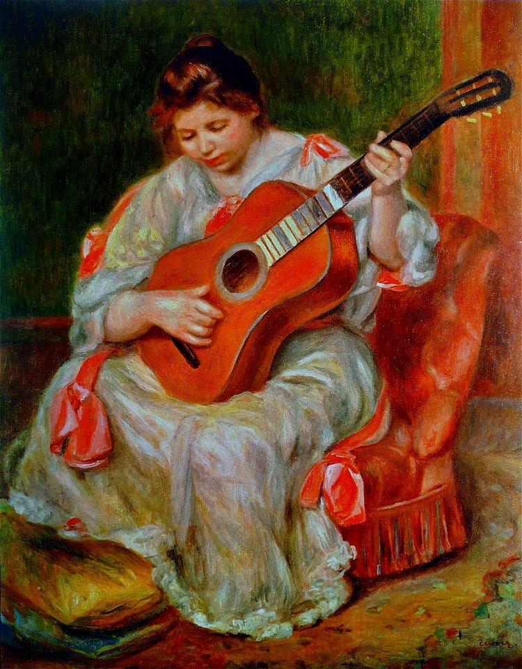 Pierre-Auguste Renoir - Joueuse de guitare