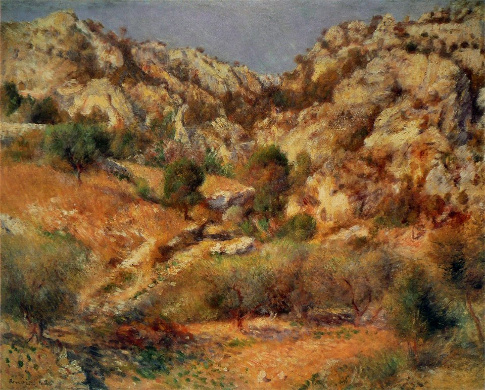 Pierre-Auguste Renoir - Rochers à l'Estaque | Creazilla