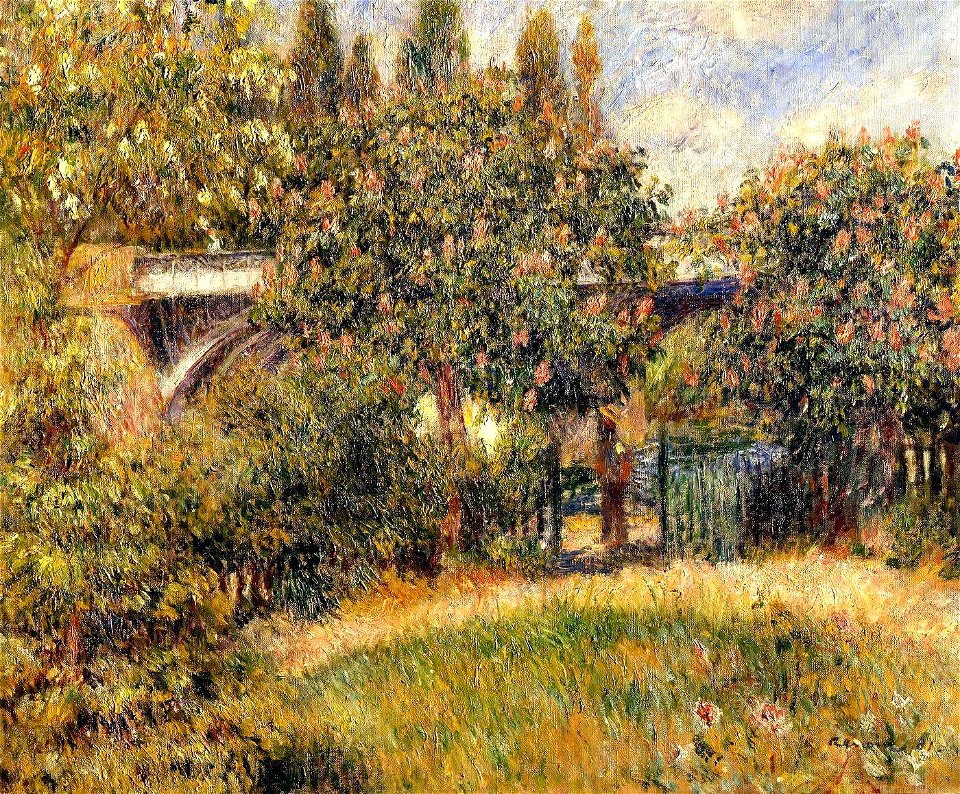 Pierre-Auguste Renoir - Le Pont du chemin de fer à Argenteuil Chatou
