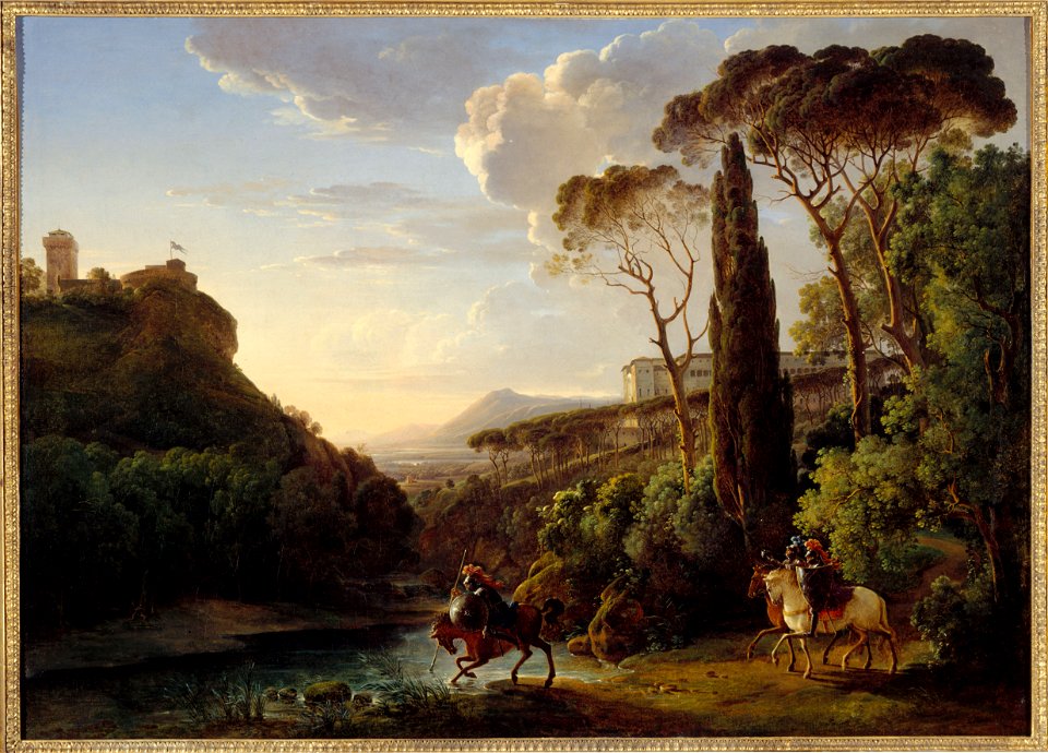 Pierre-Athanase Chauvin - Paysage d'Italie avec trois chevaliers - PDUT1900 - Musée des Beaux-Arts de la ville de Paris
