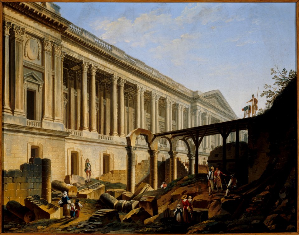 Pierre-Antoine Demachy - Clearing the Area in front of the Louvre Colonnade - Paris Museum Collections