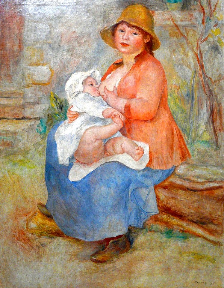Pierre-Auguste Renoir - Mother nursing her child