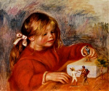 Pierre-Auguste Renoir - Coco jouant. Free illustration for personal and commercial use.