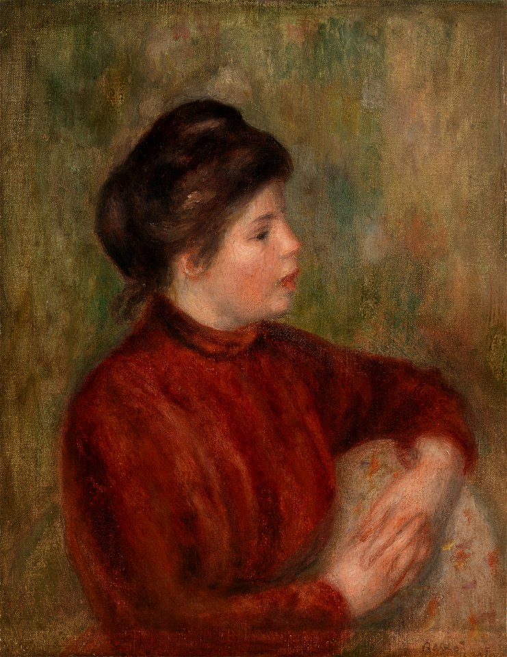 Pierre-Auguste Renoir - Woman Leaning on a Chair (Femme appuyée sur une chaise) - BF66 - Barnes Foundation