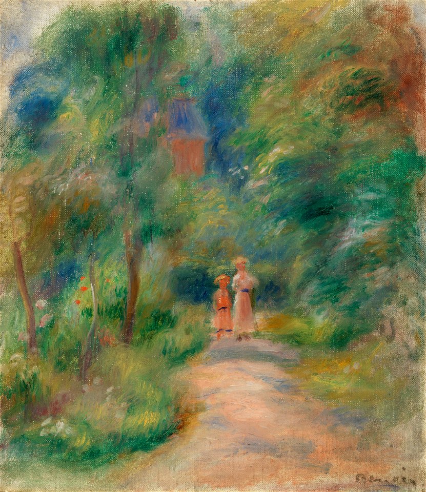 Pierre-Auguste Renoir - Two Figures on a Path (Deux figures dans un sentier) - BF62 - Barnes Foundation