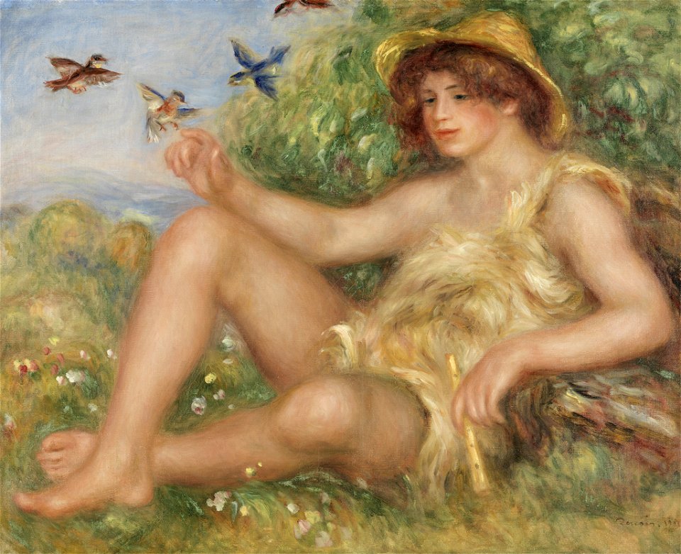 Pierre-Auguste Renoir - Young Shepherd in Repose (Portrait of Alexander Thurneyssen) - 45.199 - Rhode Island School of Design Museum