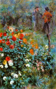 Pierre-Auguste Renoir - Jardin de la rue Cortot. Free illustration for personal and commercial use.