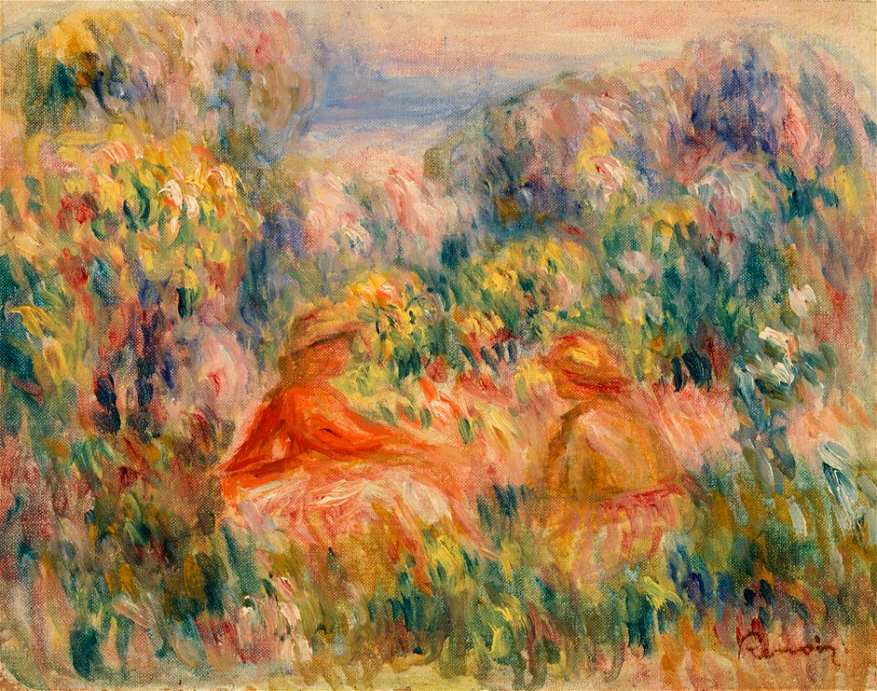Pierre-Auguste Renoir - Two Women in a Landscape (Deux femmes dans un paysage) - BF587 - Barnes Foundation