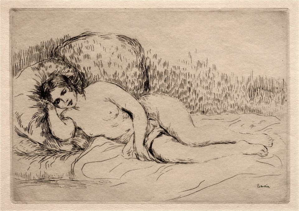 Pierre-Auguste Renoir (French, 1841-1919) - Nude Woman Reclining - 1961.288 - Cleveland Museum of Art