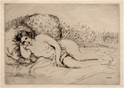 Pierre-Auguste Renoir (French, 1841-1919) - Nude Woman Reclining - 1961.288 - Cleveland Museum of Art