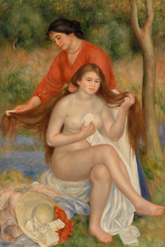 Pierre-Auguste Renoir - Bather and Maid (La Toilette de la baigneuse) - BF899 - Barnes Foundation