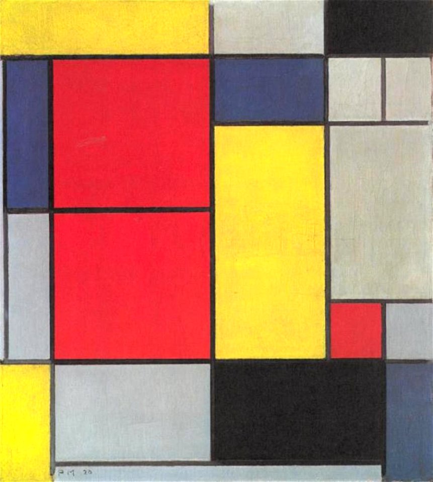 Piet Mondriaan - Composition II - B109 - Piet Mondrian, catalogue raisonné