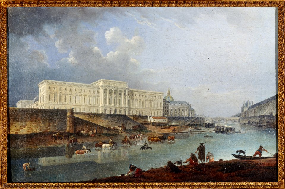 Pierre-Antoine Demachy - L'Hôtel de la Monnaie, le quai de Conti et la Seine, vus de la pointe de la Cité - P2507 - Musée Carnavalet