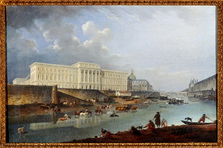 Pierre-Antoine Demachy - L'Hôtel de la Monnaie, le quai de Conti et la Seine, vus de la pointe de la Cité - P2507 - Musée Carnavalet