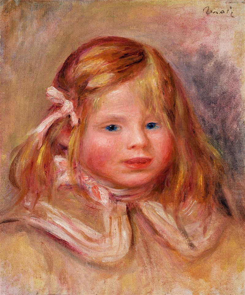 Pierre-auguste renoir coco au ruban rose 091429)