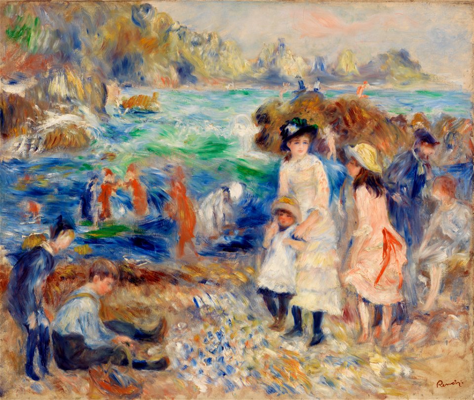 Pierre-Auguste Renoir - Children on the Seashore, Guernsey (Enfants au bord de la mer à Guernesey) - BF10 - Barnes Foundation