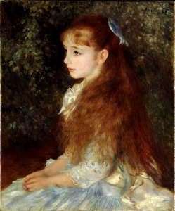 Pierre-Auguste Renoir, 1880, Portrait of Mademoiselle Irène Cahen d'Anvers, Sammlung E.G. Bührle. Free illustration for personal and commercial use.