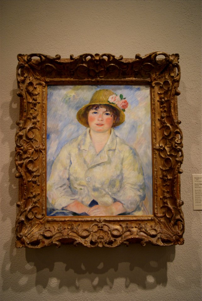 Pierre-Auguste Renoir, Portrait of Madame Renoir (c. 1885, with frame)