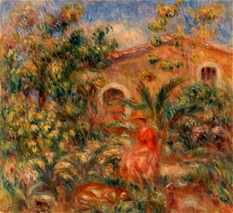 Pierre-Auguste Renoir - Landscape with Woman and Dog (Femme et chien dans un paysage) - BF541 - Barnes Foundation