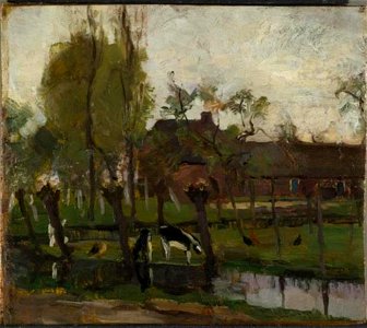 Piet Mondriaan - Farmstead with willows on the water II - 0333472 - Kunstmuseum Den Haag